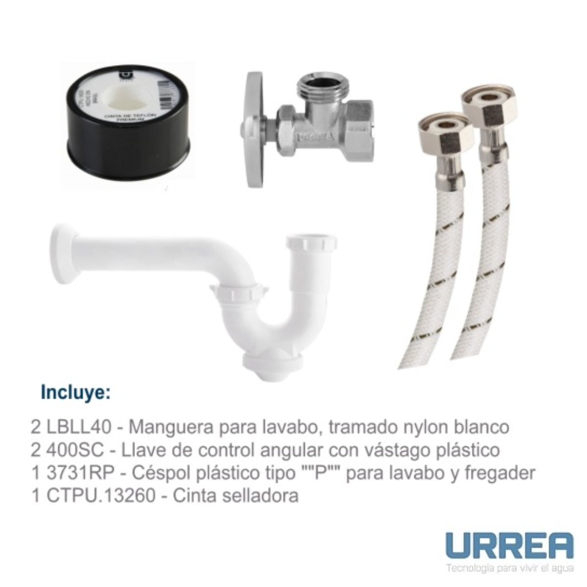 Kit de reparación plástico para lavabo MOD. KLP