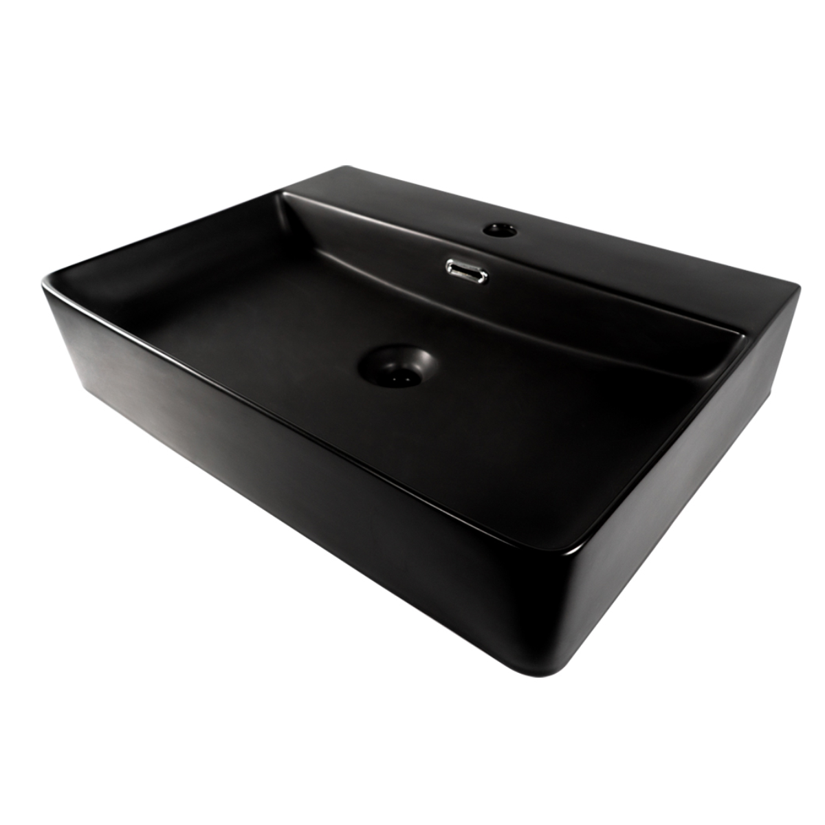 Lavabo cuadrado negro mate WS-LC001N