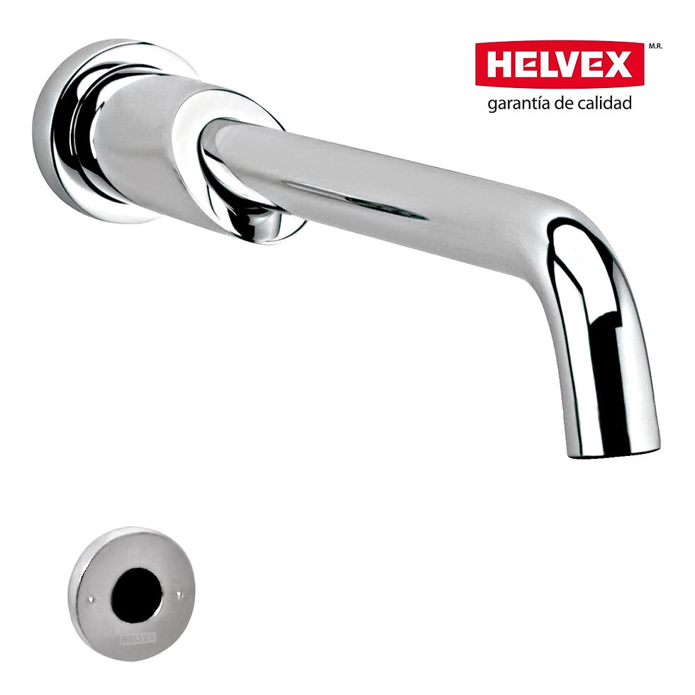 LLAVE DE LAVABO ELECTRONICA CON SENSOR DE BATERIAS A PARED NUVA MOD. TV-200-C