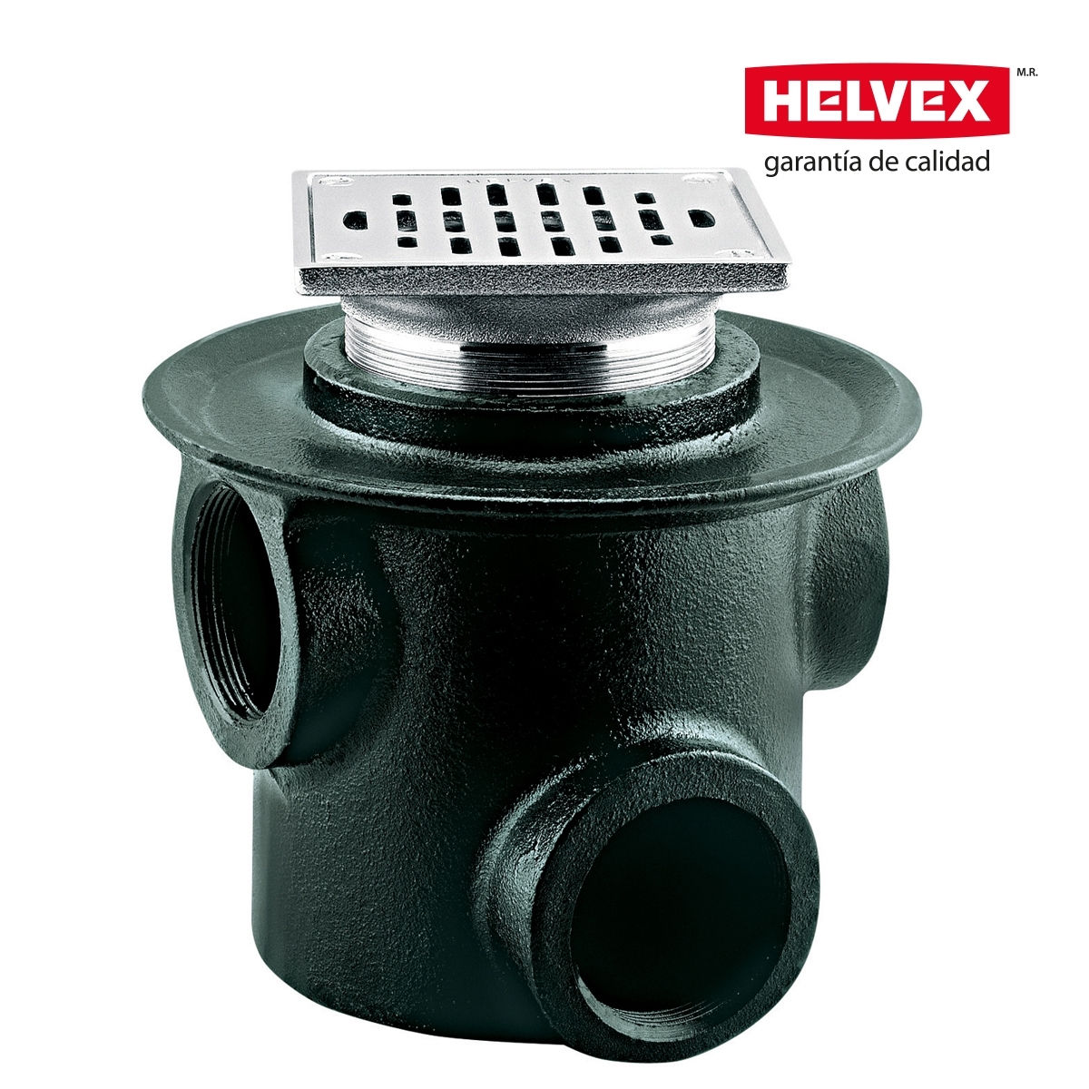 COLADERA DE TRES BOCAS DESAGUE DE CONTORNO CUADRADA MOD. 1342-35-CHL