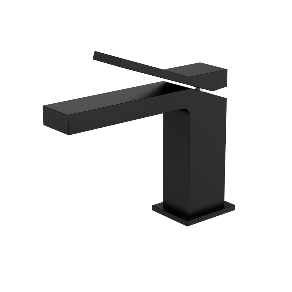 Monomando corto para lavabo EDGE Negro Mate MOD. WS60.011NM