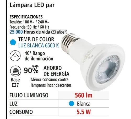 Miniatura: Foco Led tipo Par
