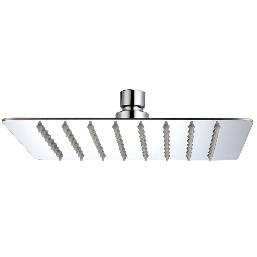 Regadera ecologica 8" de plato cuadrado sin brazo y chapetón MOD. 4538C