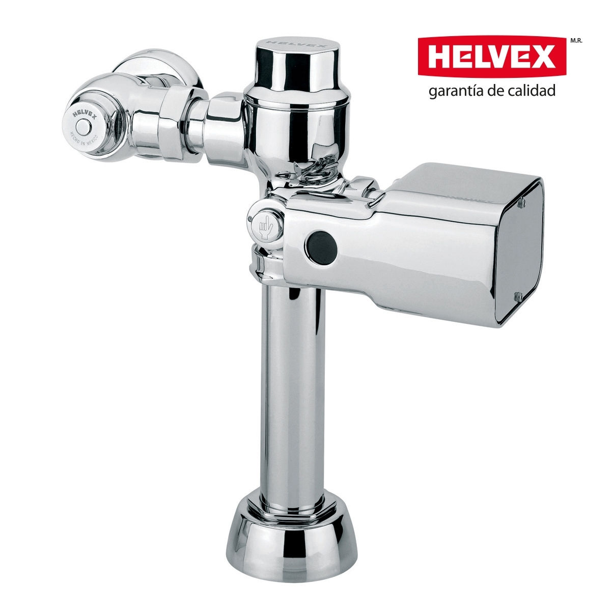 FLUXOMETRO ELECTRONICO BATERIAS WC OC BOTON 32-38 4.8L CROMO MOD. FB-11O-WC-4.8