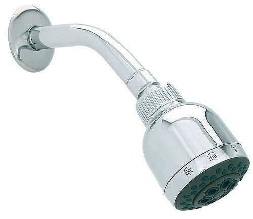 Regadera 2½" de cebolla con funciones, brazo y chapetón MOD. 4508B