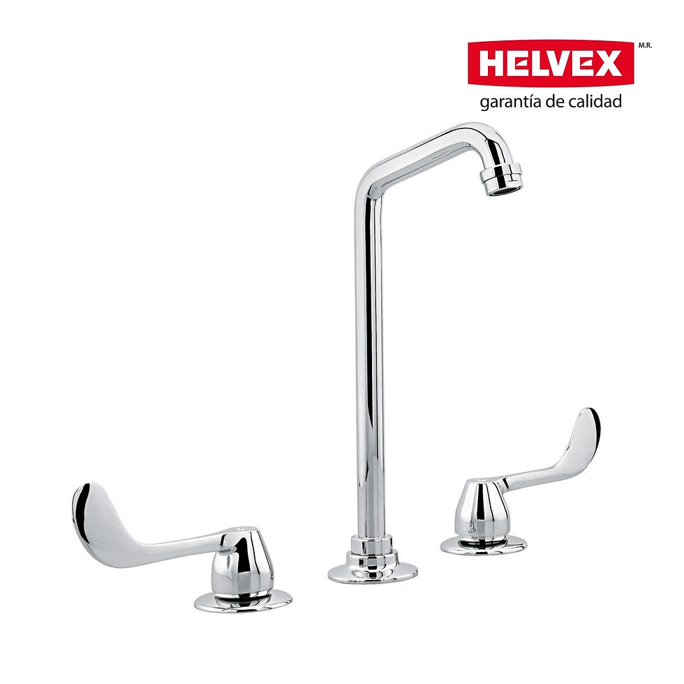 Llave Mezcladora Para Hospital 8" A 12" C Cuello de Ganso Giratorio Y Manij MOD.