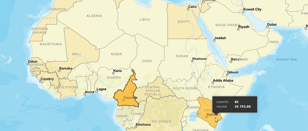 Cartes interactives dans Power BI