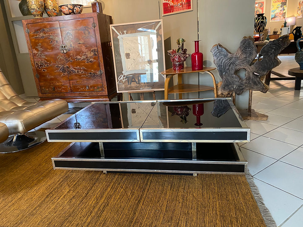 Table basse en chrome Willy Rizzo
