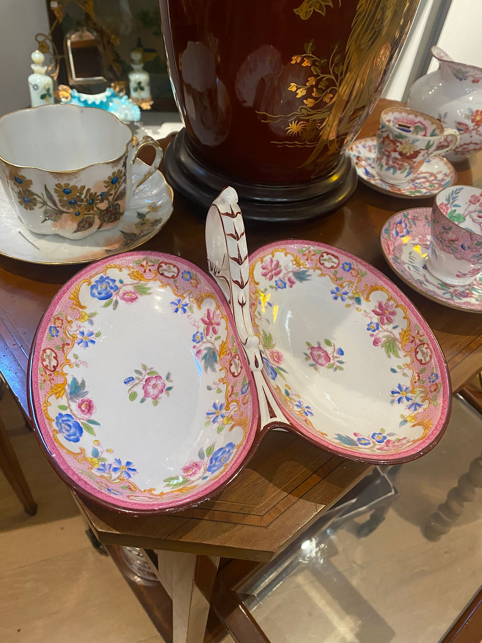 Double présentoir Porcelaine Minton