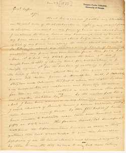 George Waters' original 1832 letter to claim his land