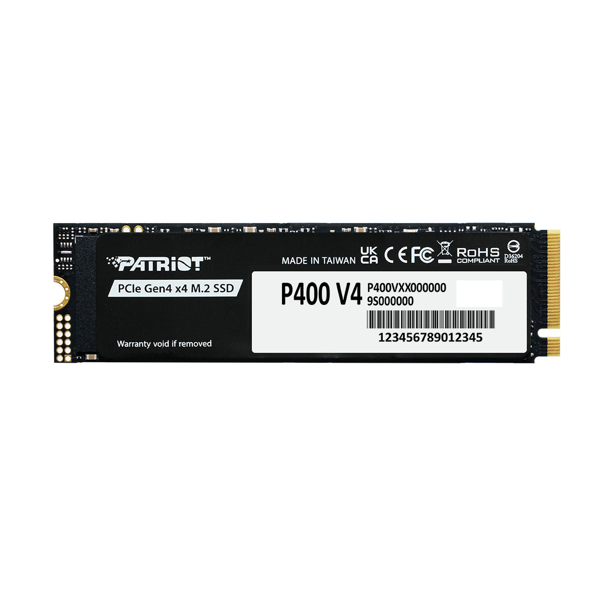 Disco Duro Sólido Patriot 500GB P400 V4 PCIe Gen4 x4 M.2 2280 SSD