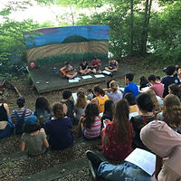 Campers at the Habonim Dror Camp Tavor ampitheater