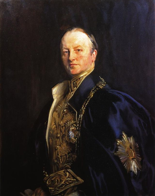George Nathaniel Curzon by John Singer Sargent, oil on canvas, 100 x 78cm, 1914, Royal Geographical Society, London