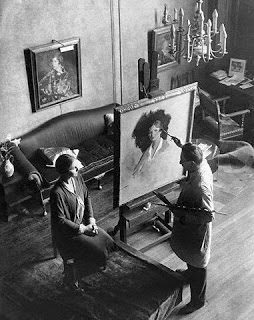 Leopold Seyffert painting portrait of Helen Wills Moody