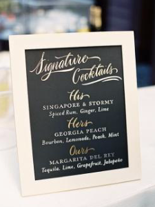Personal Touches to your Signature Cocktail