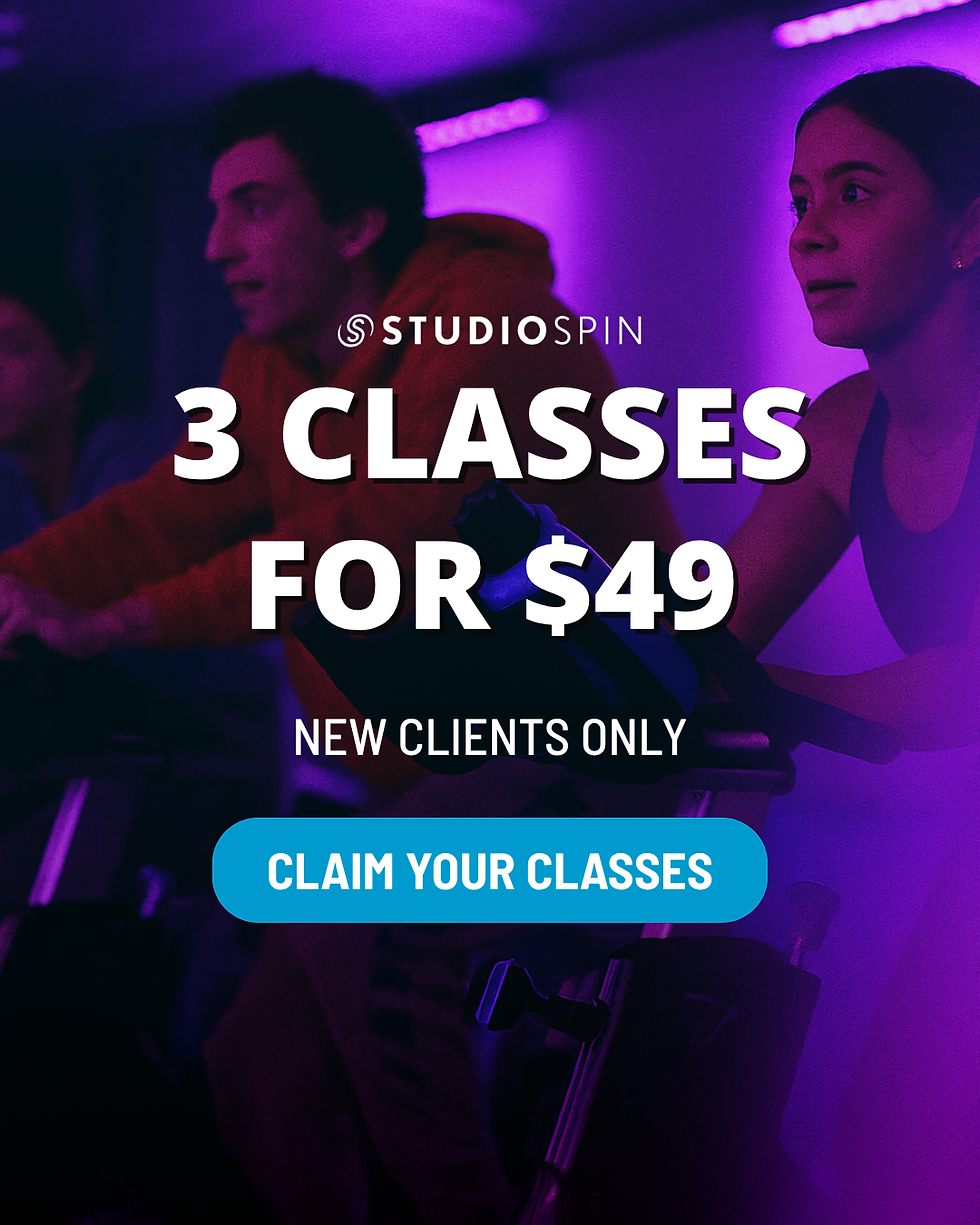 Studio Spin offer: 3 classes for $49 for new clients.