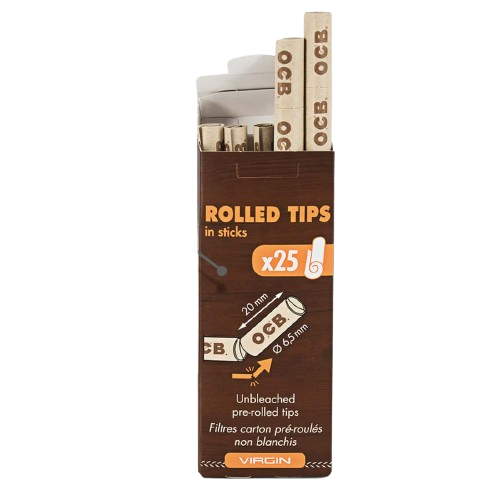 Filtres en carton OCB pré-roulés Stick Non-Blanchis x 1