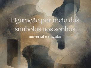 Imagem abstrata em tons suaves de bege, azul e cinza, com formas orgânicas e geométricas sobrepostas que sugerem diferentes figuras sem se fixar em nenhuma, criando uma composição ambígua e instável, no blog da psicanalista Jéssica Domingues, no texto “Figuração por meio dos símbolos nos sonhos: universal e singular”.