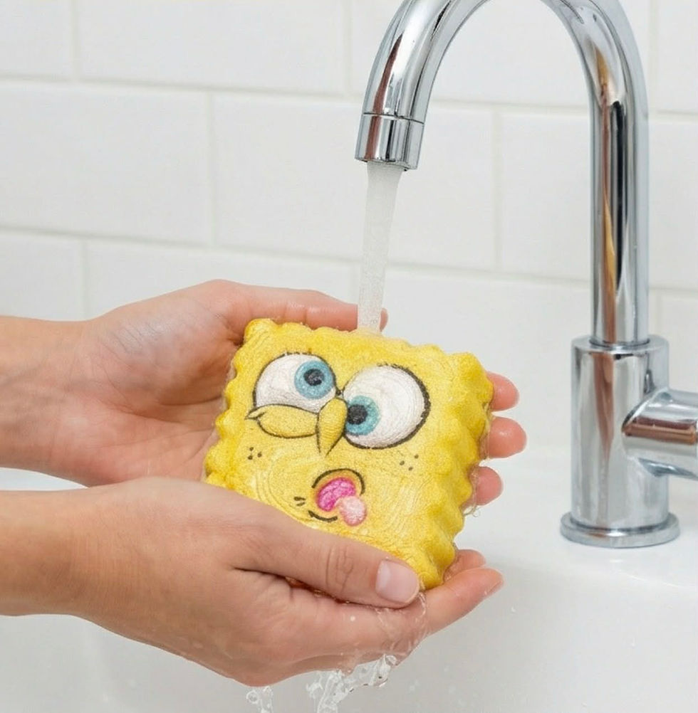 Thumbnail: Sponge Square Bath Bomb | Yellow Square Fizzy, Handmade Spa Gift