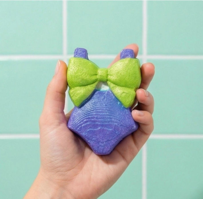 Thumbnail: Swimsuit Bath Bomb | Colorful One-Piece Fizzy, Bow Detail, Summer Party Favor