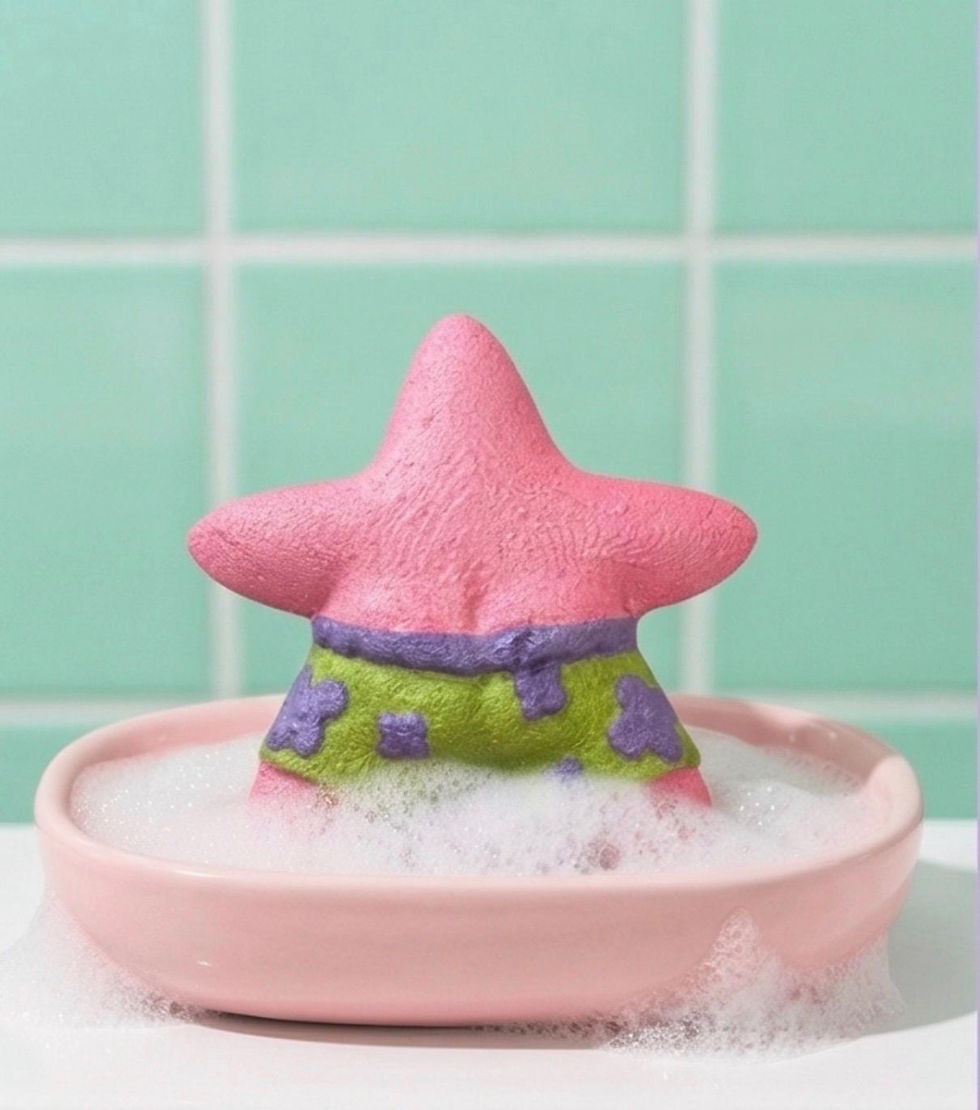 Thumbnail: Starfish Bum Bath Bomb | Pink Star Fizzy, Handmade Spa Gift