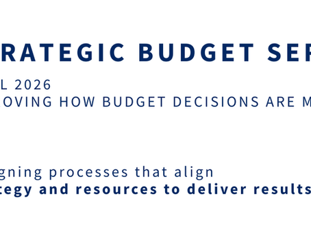 Strategic Budget Series by Learning on the Verge exploring strategic budgeting and how organizations design processes to align strategy, resources, and results for better decision-making.