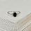 Thumbnail: Delicate Oval Stone Silver Ring