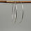 Thumbnail: Silver round edge Hoops