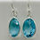 Thumbnail: Delicate Blue Topaz Cut Stone Oval Earring