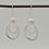 Thumbnail: Double Looped Brushed Silver Earring