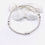 Thumbnail: Silver Stretch beaded Bangle 