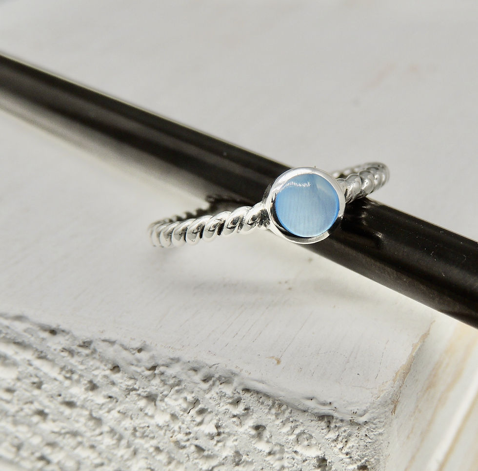 Silver ring 2024 with coloured stones