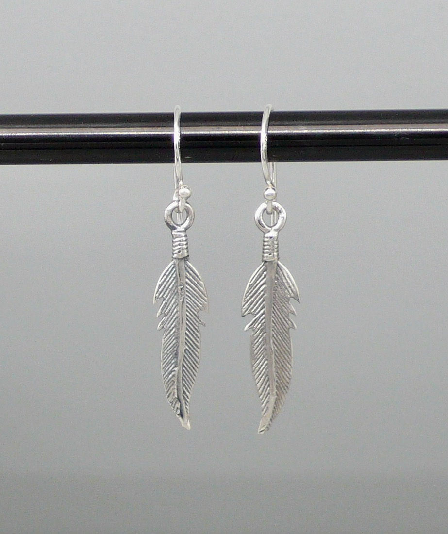 Silver Feather Earrings