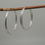 Thumbnail: Silver round edge Hoops