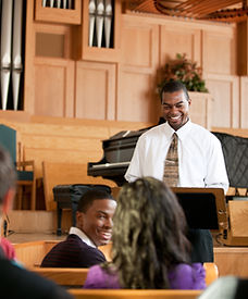Man Speaking in Church