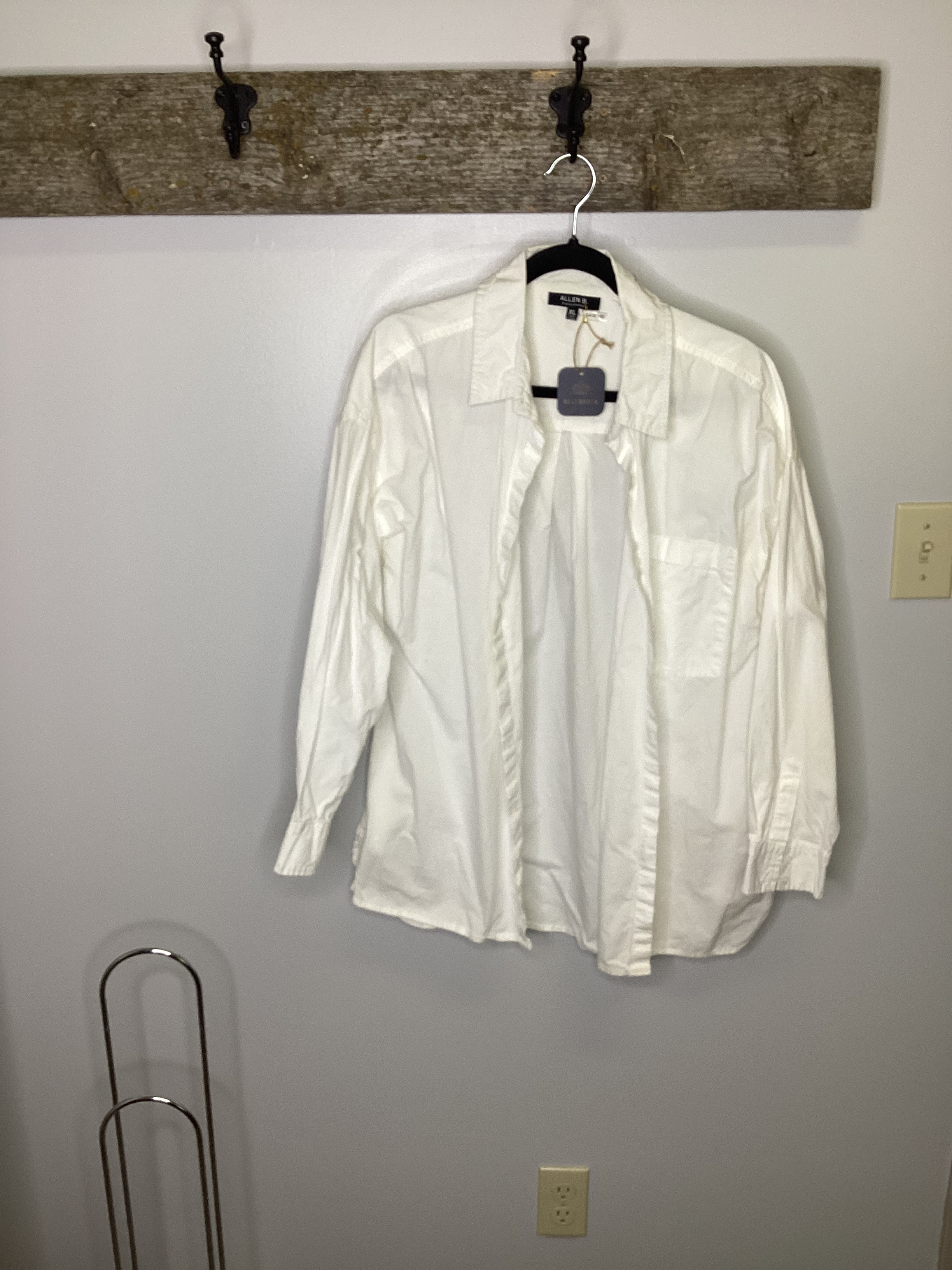 White Allen B button up 