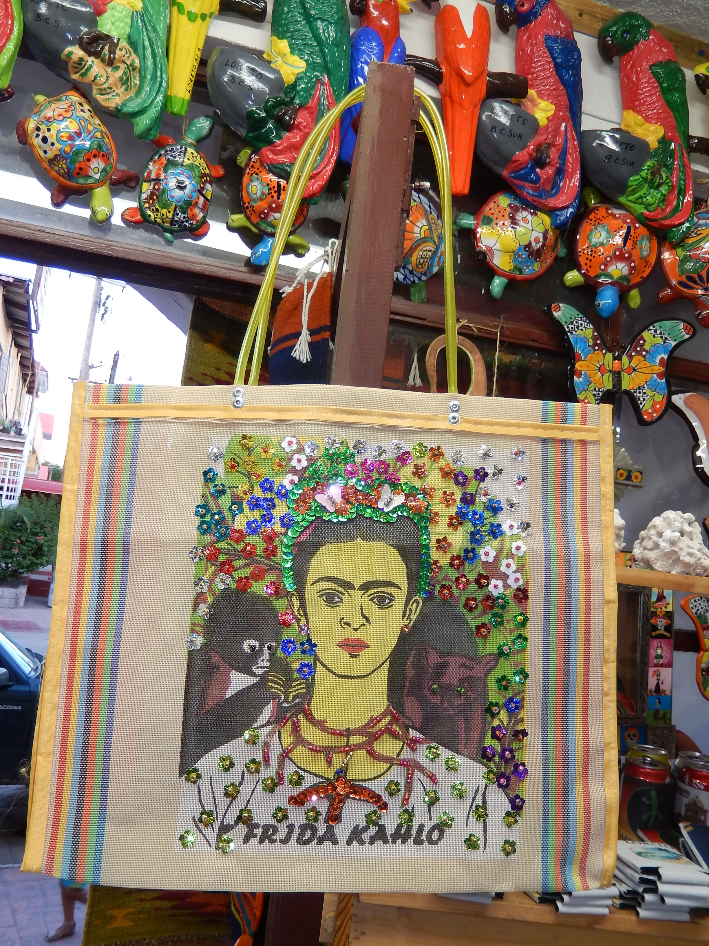 Recycled plastic bag decorated