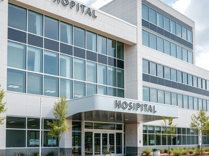 Front of hospital building