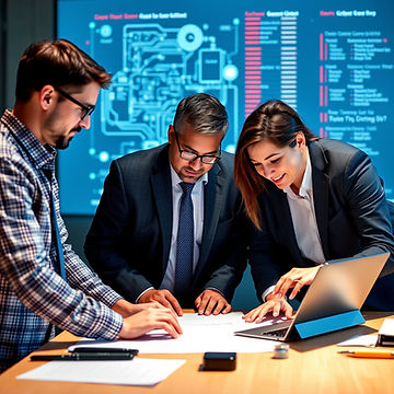 A team of government employees working on building a technology quote together.jpg