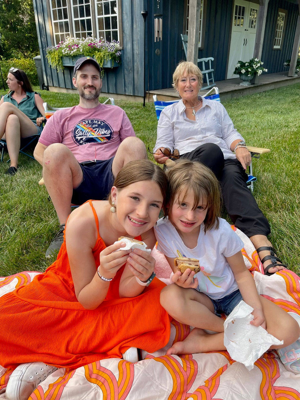 With son, Robert and granddaughters