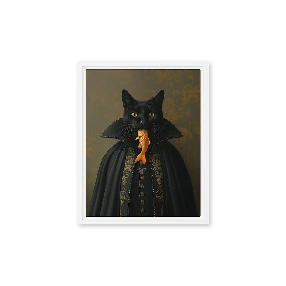 Thumbnail: Count Kitty Framed canvas