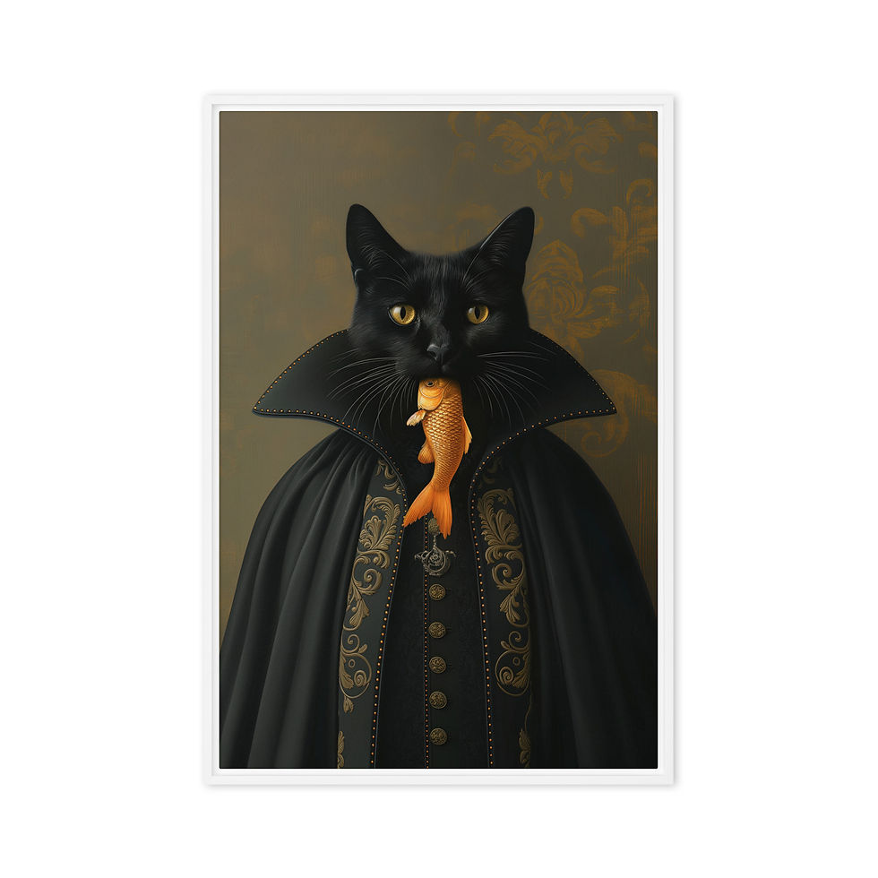 Thumbnail: Count Kitty Framed canvas