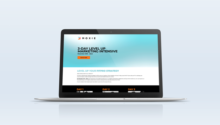 Moxie Marketing Intensive Landing Page