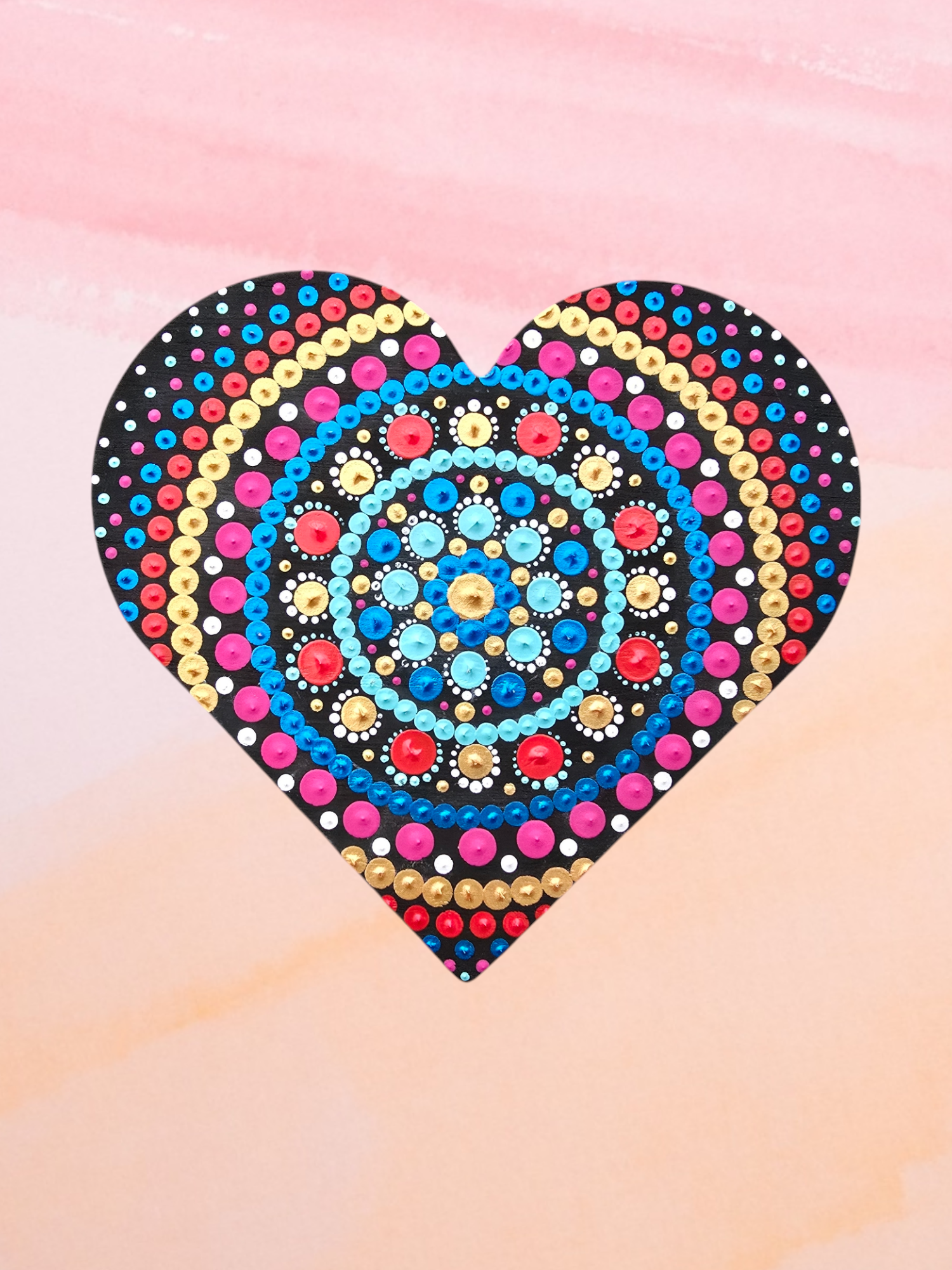 Home Art Kit - Mandala Heart (~6inch)