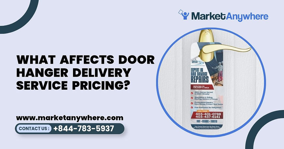 Blog image showing door hanger delivery service planning for what affects door hanger delivery service pricing?