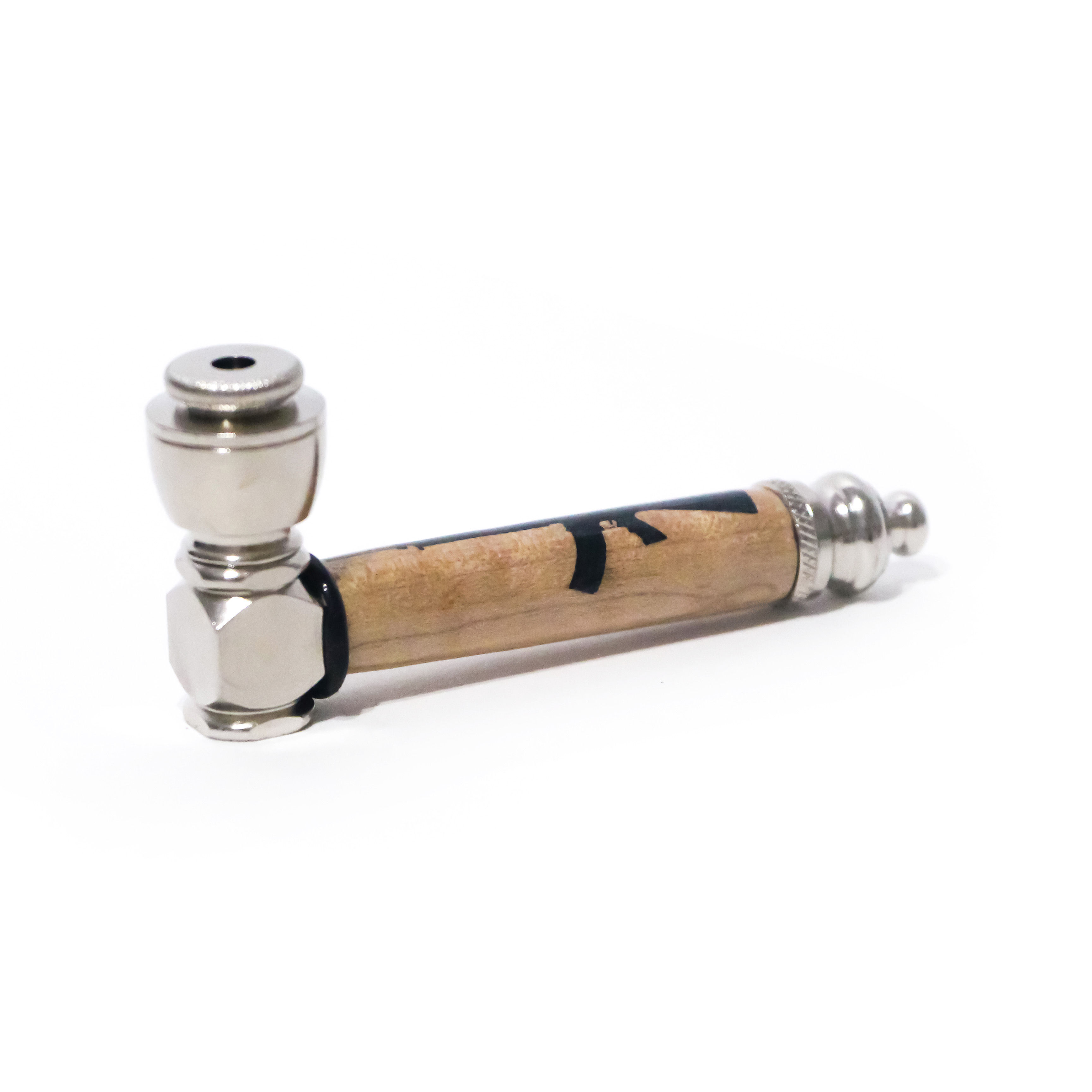 M16 Rifle Pen Wooden Inlay Handcrafted Pipe