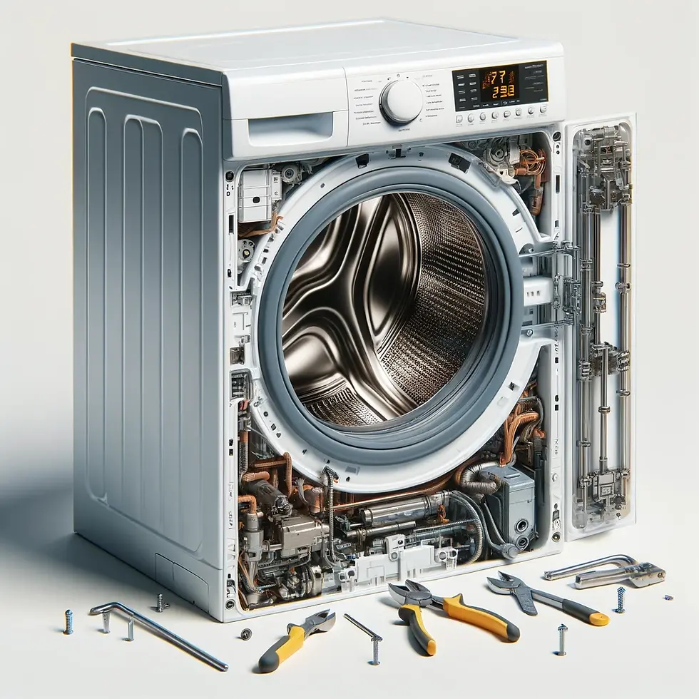 A Washing Machine being fixed