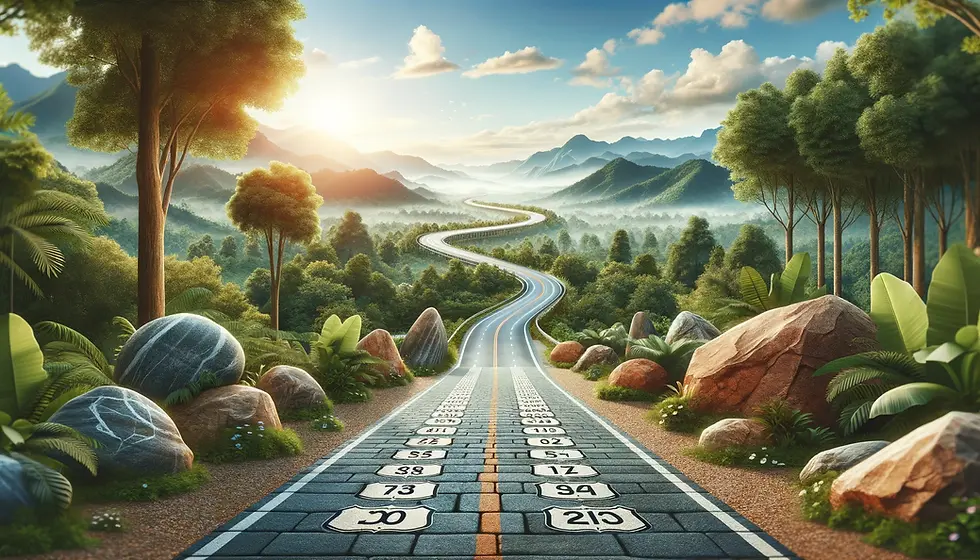 Image generated by DALL·E, an AI image generator developed by OpenAI - Every Milestone is a Stepping Stone along The Way