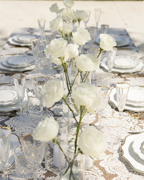 table setup for outdoor slo reception