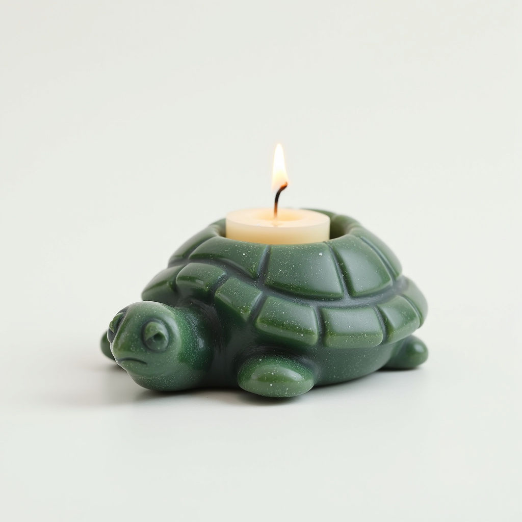 Turtle Stone Candle